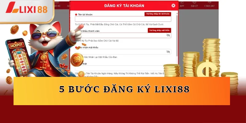 5 bước đăng ký Lixi88